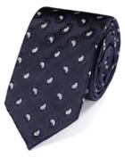 Charles Tyrwhitt Charles Tyrwhitt Slim Navy Silk Paisley Luxury Tie