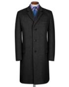 Charles Tyrwhitt Charles Tyrwhitt Slim Fit Charcoal Wool And Cashmere Overcoat