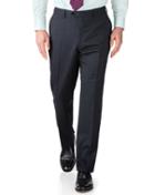  Navy Slim Fit End-on-end Business Suit Wool Pants Size W42 L38 By Charles Tyrwhitt
