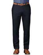 Charles Tyrwhitt Navy Extra Slim Fit Flat Front Cotton Chino Pants Size W30 L30 By Charles Tyrwhitt