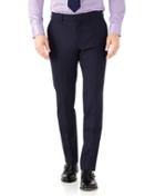 Charles Tyrwhitt Navy Blue Slim Fit Performance Suit Wool Stretch Pants Size W30 L38 By Charles Tyrwhitt