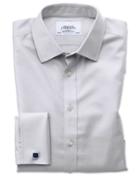 Charles Tyrwhitt Extra Slim Fit Non-iron Twill Grey Cotton Dress Shirt French Cuff Size 14.5/33 By Charles Tyrwhitt