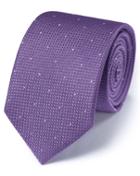 Charles Tyrwhitt Charles Tyrwhitt Lilac Silk Classic Textured Dash Tie