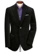 Charles Tyrwhitt Charles Tyrwhitt Slim Fit Black Velvet Cotton Jacket Size 36