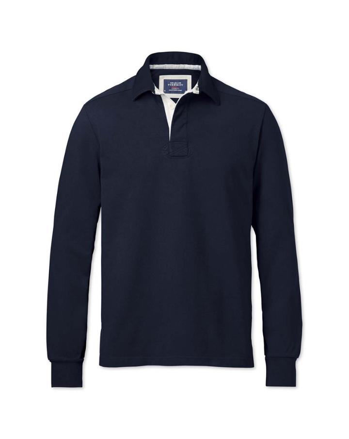 Charles Tyrwhitt Charles Tyrwhitt Classic Fit Navy Rugby Shirt