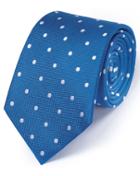  Royal And White Silk Classic Spot Tie By Charles Tyrwhitt