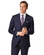  Navy Slim Fit Twill Business Suit Wool Jacket Size 38 By Charles Tyrwhitt