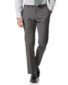  Light Grey Slim Fit Herringbone Business Suit Trousers Size W30 L32 By Charles Tyrwhitt
