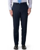 Charles Tyrwhitt Charles Tyrwhitt Navy Slim Fit Basketweave Business Suit Wool Pants Size W32 L30