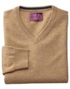 Charles Tyrwhitt Tan Cashmere V-neck Sweater Size Large By Charles Tyrwhitt