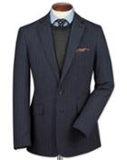 Charles Tyrwhitt Charles Tyrwhitt Slim Fit Airforce Blue Herringbone Cotton Flannel Cotton Jacket Size 42
