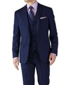 Charles Tyrwhitt Charles Tyrwhitt Royal Blue Classic Fit Twill Business Suit Wool Jacket Size 36