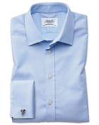 Charles Tyrwhitt Slim Fit Egyptian Cotton Royal Oxford Sky Blue Dress Casual Shirt French Cuff Size 14.5/33 By Charles Tyrwhitt