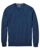  Blue V-neck Cashmere Sweater Size Large By Charles Tyrwhitt