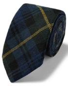  Navy And Green Tartan Checkered Wool Silk Luxury Italian Tie By Charles Tyrwhitt