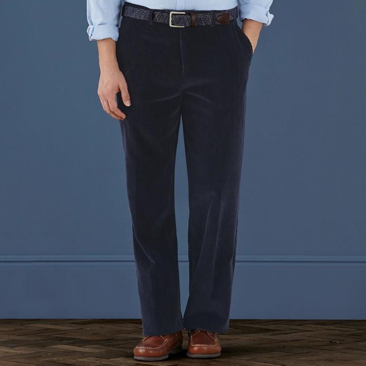 Charles Tyrwhitt Charles Tyrwhitt Navy Classic Fit Cord Cotton Tailored Pants Size W32 L34