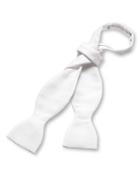  White Cotton Marcella Self-tie Bow Tie By Charles Tyrwhitt