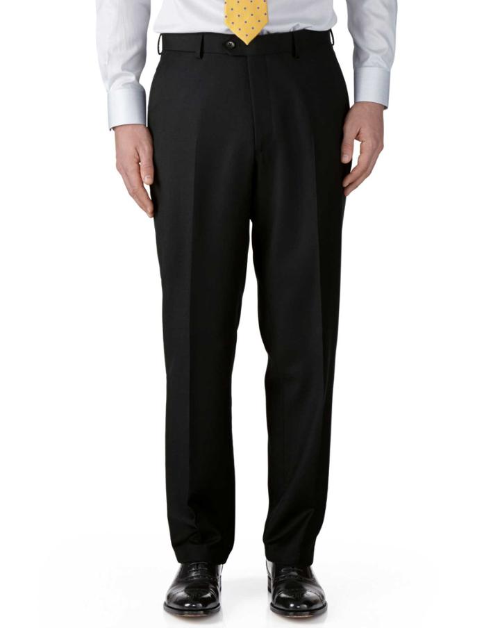 Charles Tyrwhitt Charles Tyrwhitt Black Classic Fit Twill Business Suit Trousers