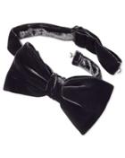 Charles Tyrwhitt Black Cotton Luxury Velvet Ready-tied Bow Tie By Charles Tyrwhitt