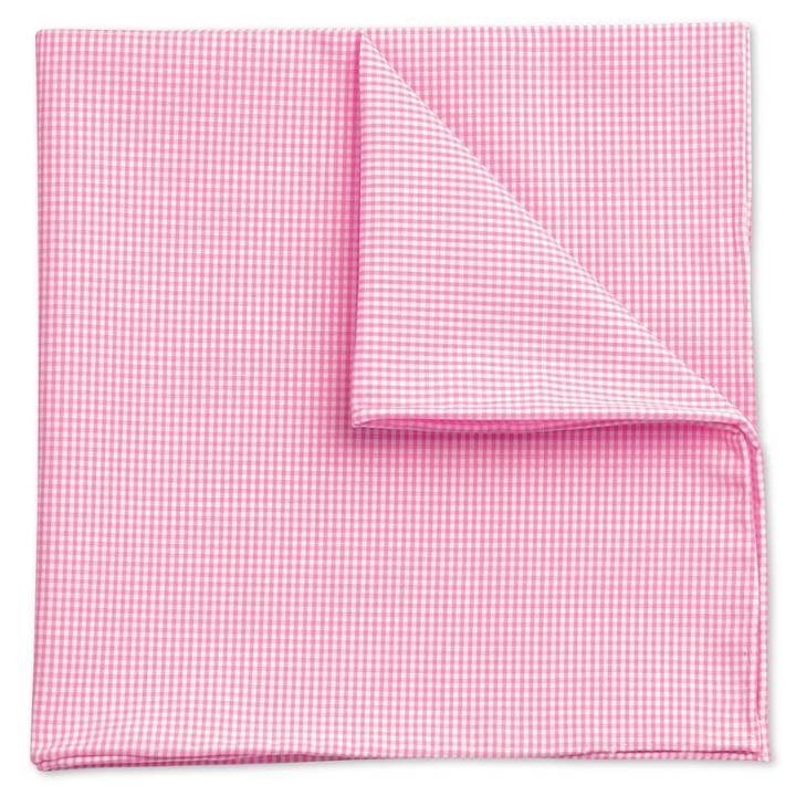 Charles Tyrwhitt Charles Tyrwhitt Pink Fine Gingham Cotton Pocket Square