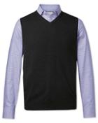  Dark Charcoal Merino Wool Tank Jumper Size Large By Charles Tyrwhitt