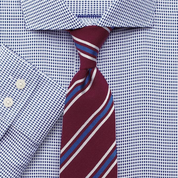 Charles Tyrwhitt Charles Tyrwhitt Burgundy Luxury Wool Stripe Tie