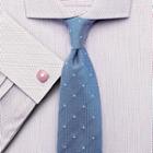 Charles Tyrwhitt Slim Fit Spread Collar Egyptian Cotton Two Color Texture Pink Dress Shirt French Cuff Size 17.5/36 By Charles Tyrwhitt