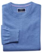 Charles Tyrwhitt Blue Merino Wool Crew Neck Sweater Size Medium By Charles Tyrwhitt