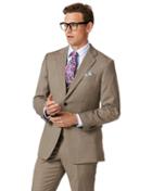  Fawn Classic Fit Twill Business Suit Wool Jacket Size 42 By Charles Tyrwhitt
