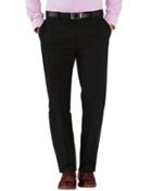 Charles Tyrwhitt Black Slim Fit Flat Front Non-iron Cotton Chino Pants Size W30 L30 By Charles Tyrwhitt