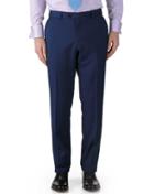  Royal Blue Classic Fit Twill Business Suit Wool Pants Size W36 L32 By Charles Tyrwhitt