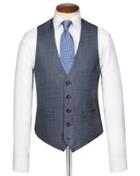 Charles Tyrwhitt Light Blue Adjustable Fit Sharkskin Travel Suit Wool Vest Size W38 By Charles Tyrwhitt