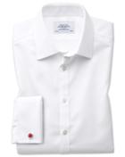 Charles Tyrwhitt Classic Fit Non-iron Square Weave White Cotton Dress Shirt French Cuff Size 15.5/33 By Charles Tyrwhitt