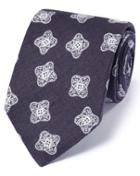 Charles Tyrwhitt Navy Linen English Luxury Medallion Tie By Charles Tyrwhitt