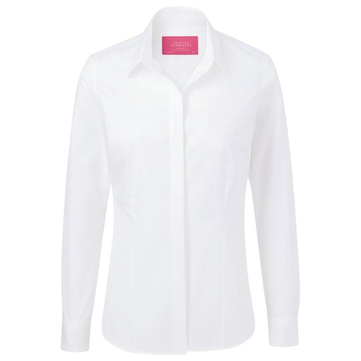 Charles Tyrwhitt Charles Tyrwhitt White Satin Stripe Stretch Stretch Shirt (10)