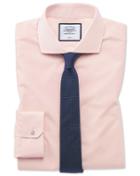  Super Slim Fit Non-iron Tyrwhitt Cool Poplin Peach Cotton Dress Shirt Single Cuff Size 14.5/32 By Charles Tyrwhitt