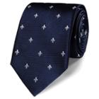 Charles Tyrwhitt Charles Tyrwhitt Classic Navy And White Fleur De Lys Tie