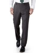 Charles Tyrwhitt Charles Tyrwhitt Grey Check Slim Fit Flannel Business Suit Wool Pants Size W40 L38