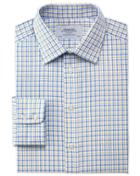 Charles Tyrwhitt Charles Tyrwhitt Classic Fit Egyptian Cotton Jermyn St Check Blue And Yellow Dress Shirt Size 16.5/34