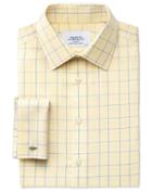 Charles Tyrwhitt Charles Tyrwhitt Extra Slim Fit Non-iron Prince Of Wales Yellow And Royal Blue Shirt