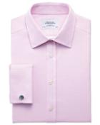 Charles Tyrwhitt Slim Fit Egyptian Cotton Diamond Texture Pink Dress Shirt Single Cuff Size 15.5/34 By Charles Tyrwhitt
