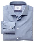 Charles Tyrwhitt Charles Tyrwhitt Classic Fit Semi-cutaway Collar Business Casual Melange Blue Shirt