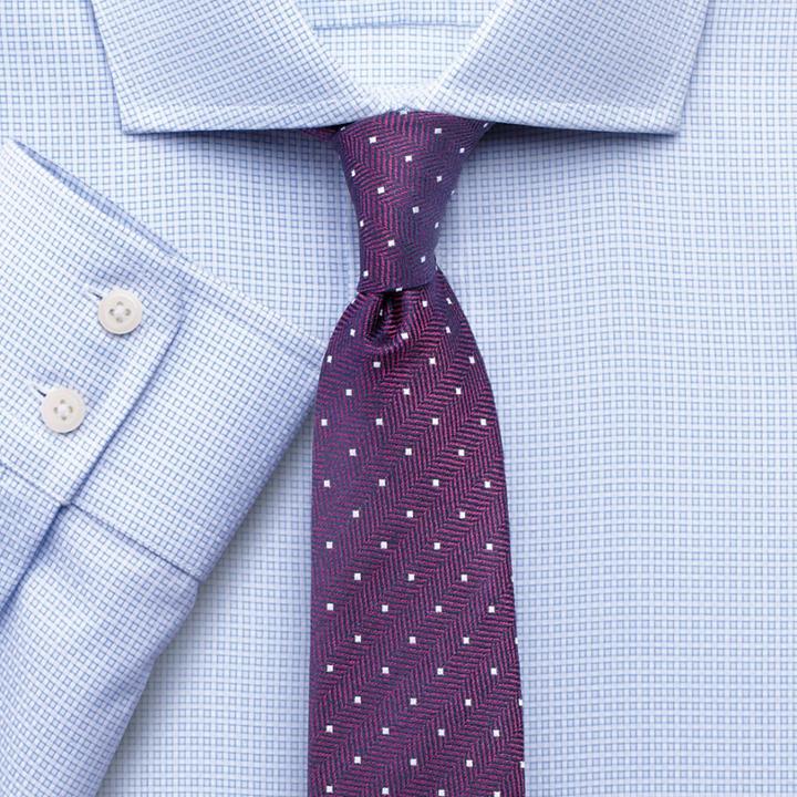 Charles Tyrwhitt Charles Tyrwhitt Extra Slim Fit Spread Collar Square Weave Sky Shirt