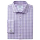 Charles Tyrwhitt Charles Tyrwhitt Lilac Prince Of Wales Check Semi-spread Slim Fit Shirt (15 - 35)