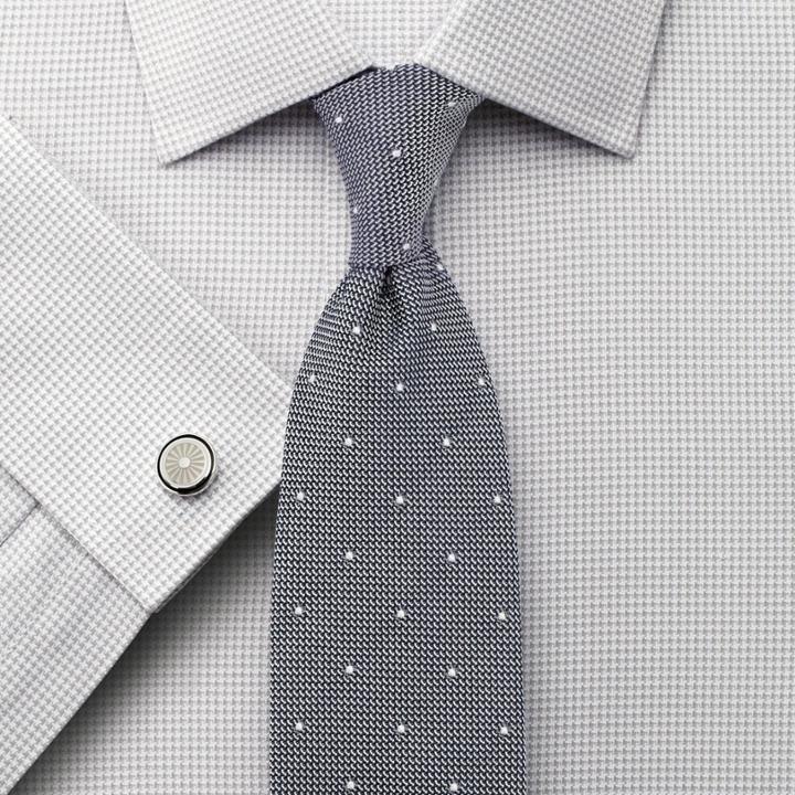 Charles Tyrwhitt Charles Tyrwhitt Classic Fit Egyptian Cotton Puppytooth Grey Dress Shirt Size 15/34