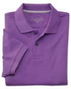 Charles Tyrwhitt Purple Melange Pique Cotton Polo Size Large By Charles Tyrwhitt
