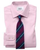  Slim Fit Egyptian Cotton Cavalry Twill Light Pink Dress Shirt French Cuff Size 17/35 By Charles Tyrwhitt