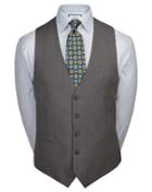  Light Grey Adjustable Fit Herringbone Business Suit Wool Vests Size W38 By Charles Tyrwhitt