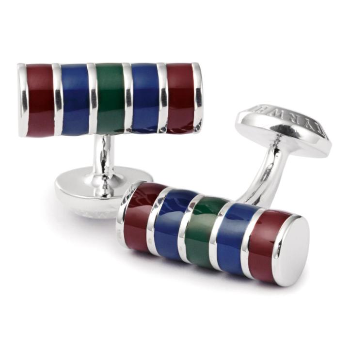 Charles Tyrwhitt Charles Tyrwhitt Enamel Multi Bar Cuff Link