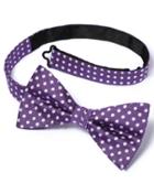Charles Tyrwhitt Purple Silk Oxford Spot Classic Ready-tied Bow Tie By Charles Tyrwhitt
